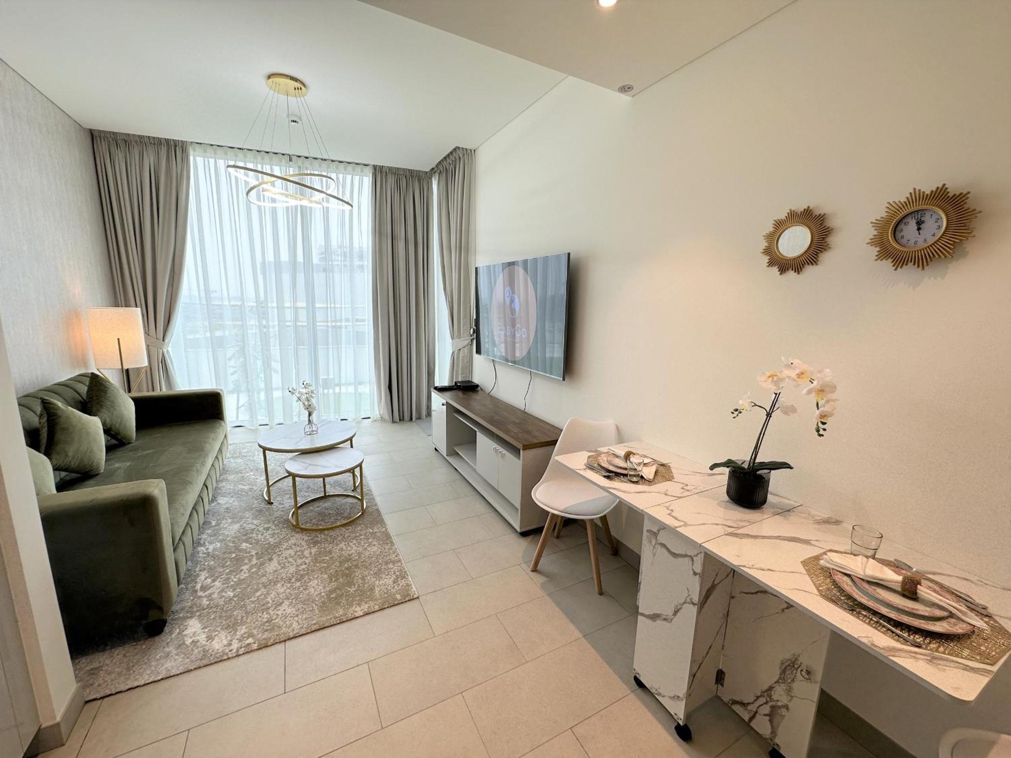 Apartament Easygo - Sobha Waves 1 Bedroom & Study Modern