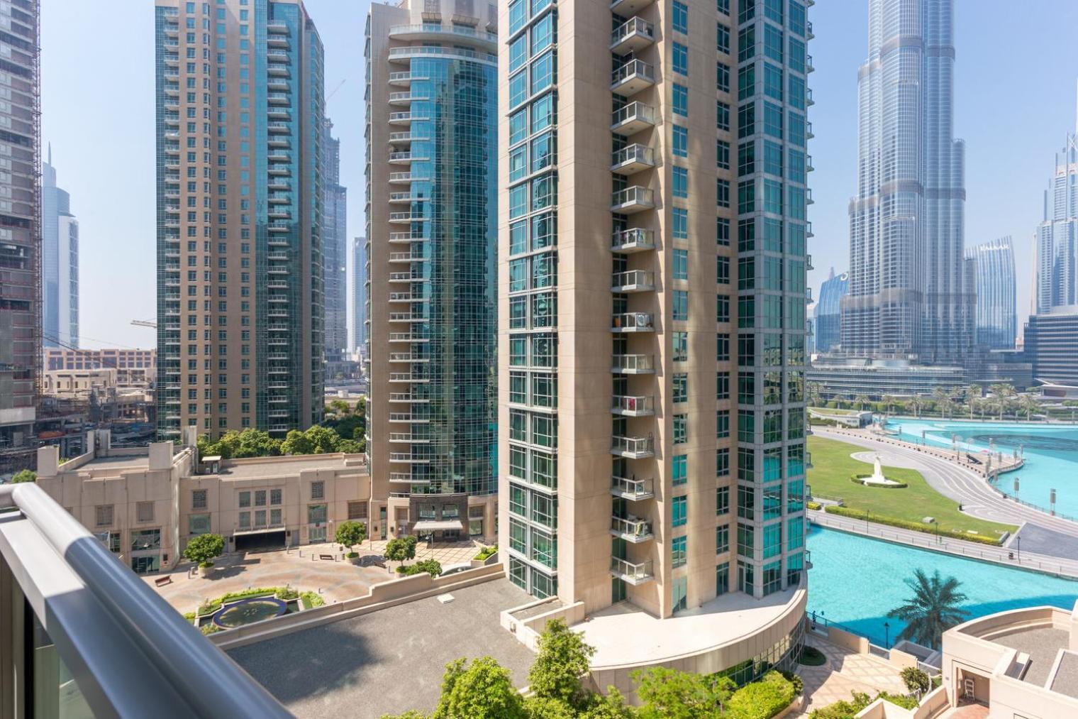 Lägenhet Blueground Downtown B Khalifa View Pool Dxb-645 *