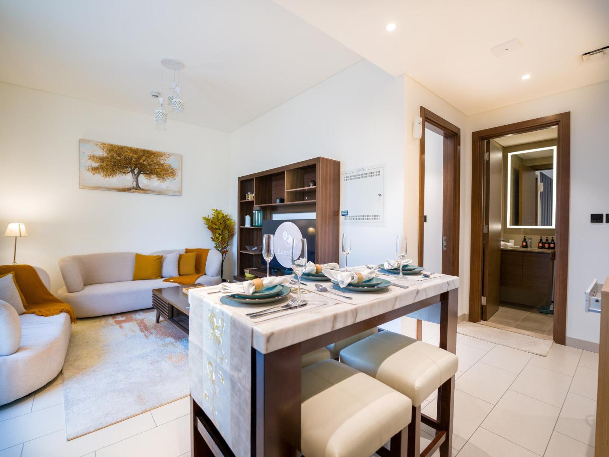 Lägenhet Easygo- Stylish 1bdr Sobha Creek Vista- Meydan Living *