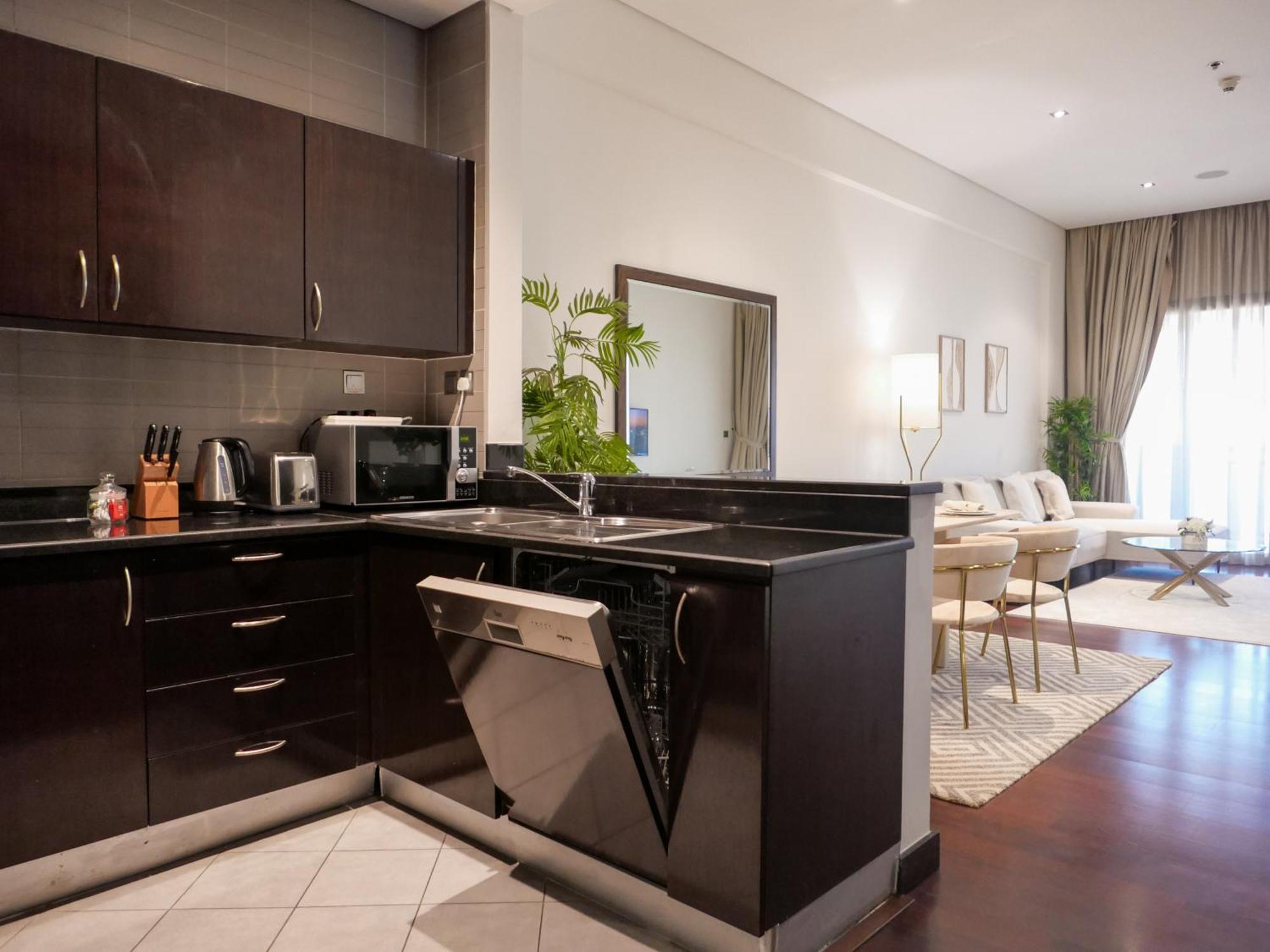 Elegant 1br Full Palm View At 5 Star Apartamento