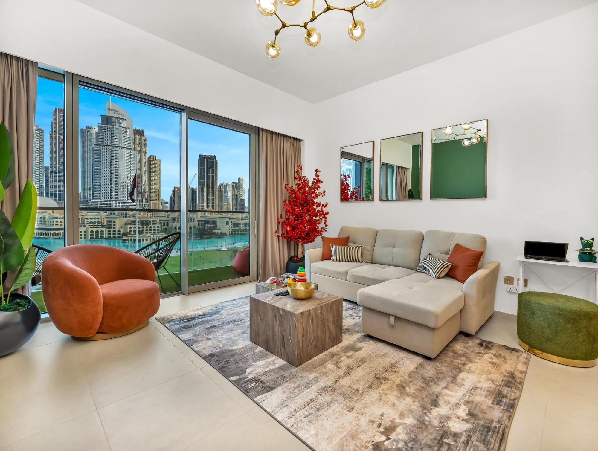 Direct Burj Khalifa & Fountain Views Lux 2br Appartement Dubaï