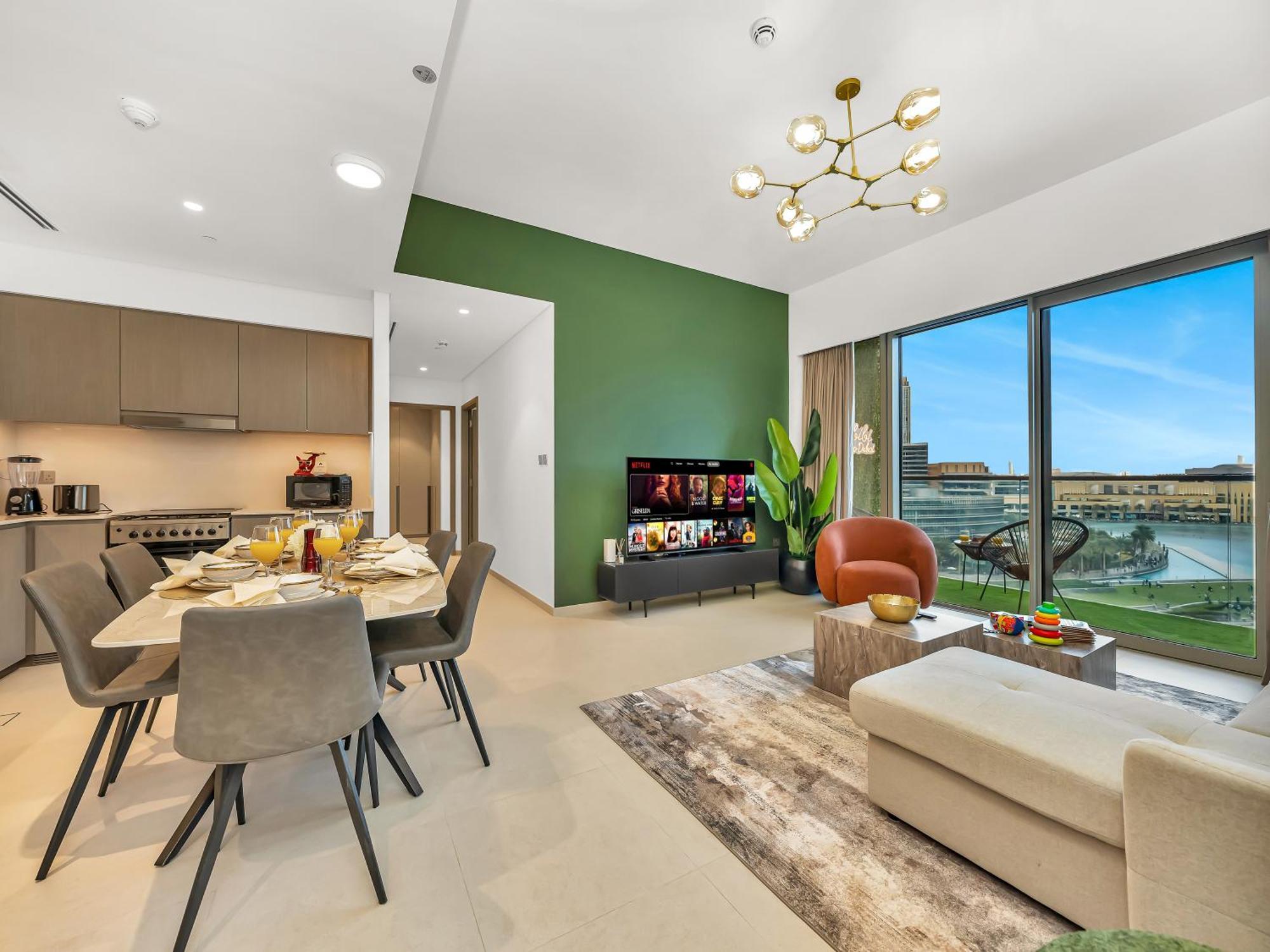 Direct Burj Khalifa & Fountain Views Lux 2br Appartement
