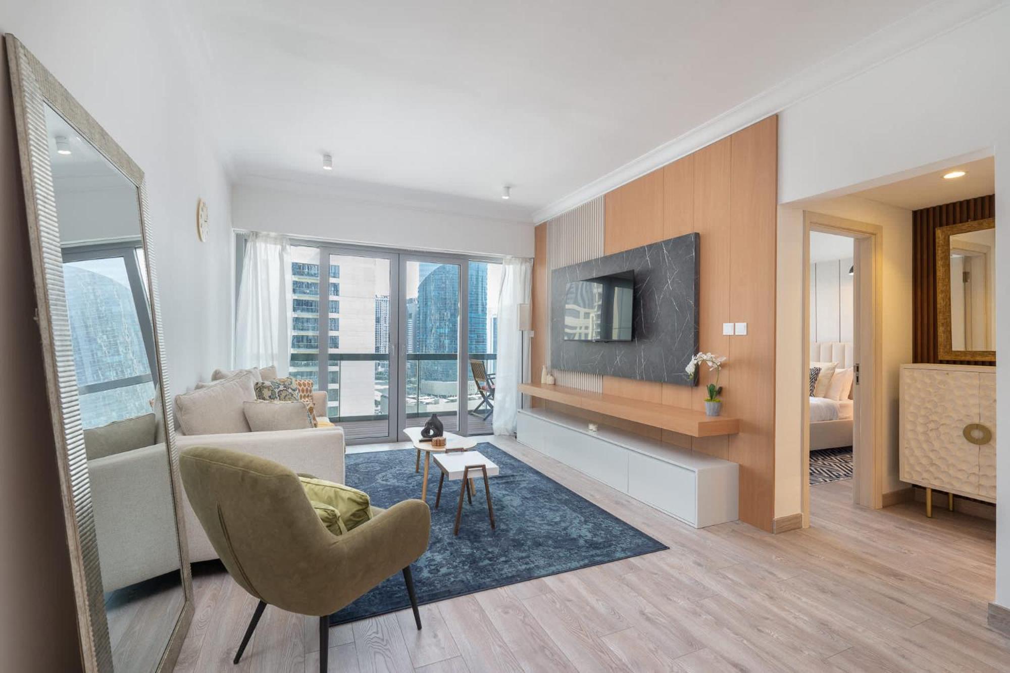 Relaxing 1-bedroom With Stunning View Of A Skyline In Downtown * Dubaï