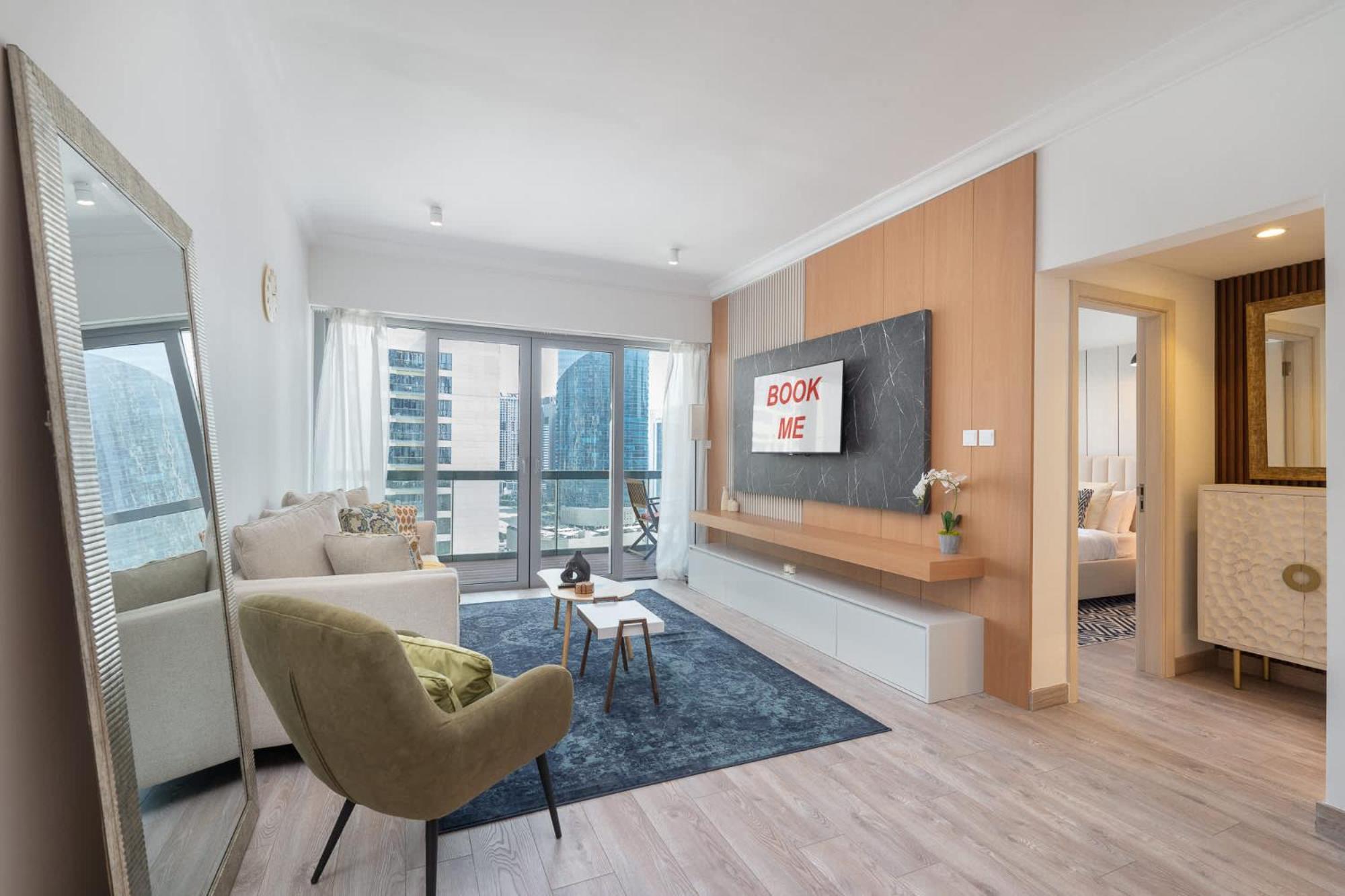 Relaxing 1-bedroom With Stunning View Of A Skyline In Downtown