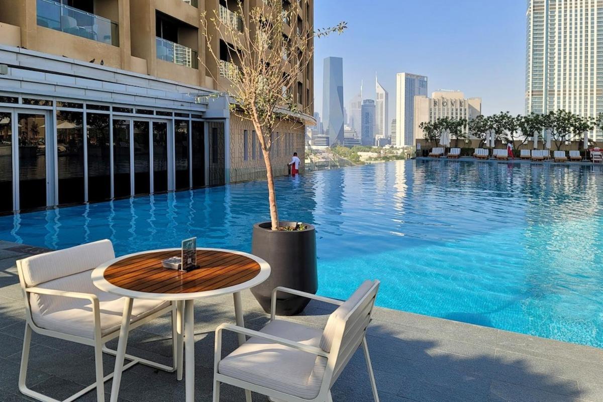 Partial Burjkhalifa View From Balcony In Mall-studio King Bed
