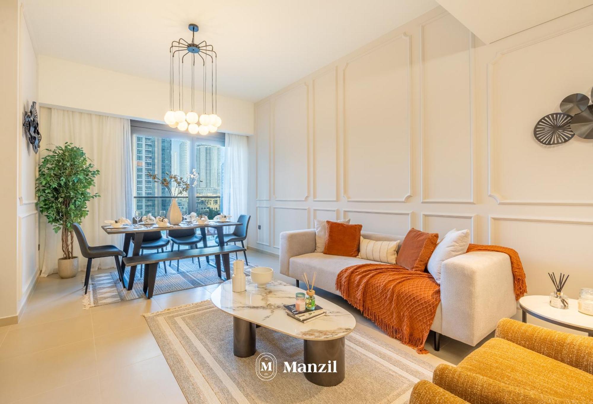 Apartamento Manzil - Stylish 2br In Downtown, Walking Distance To Burj Khalifa & Mall *