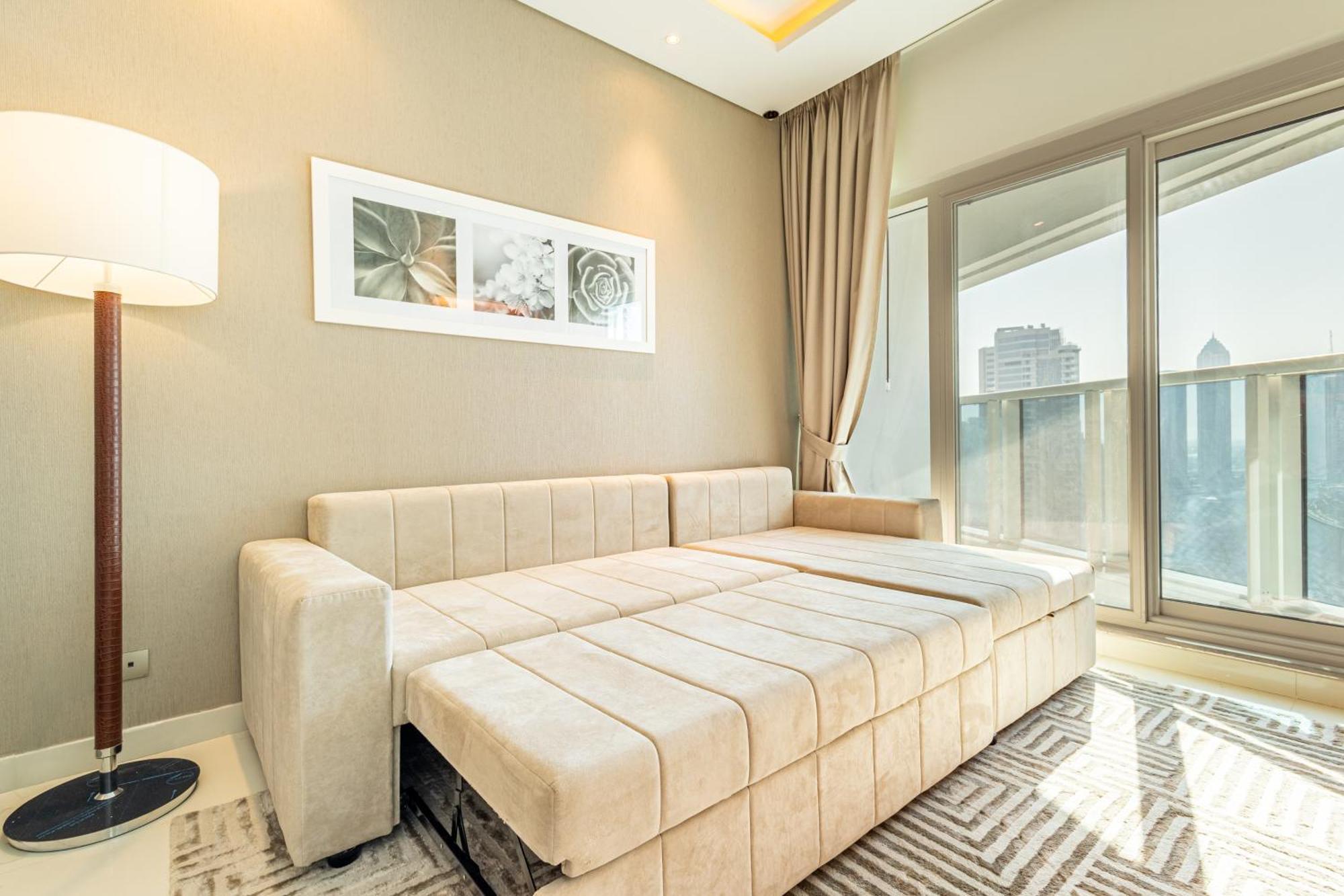 Apartamento Deluxe One-bedroom In Business Bay With Burj Khalifa And Canal View