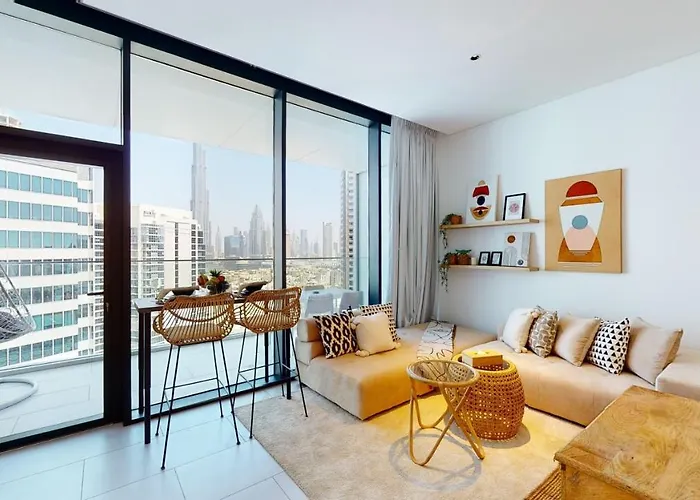 Stylish Studio With Burj Khalifa View