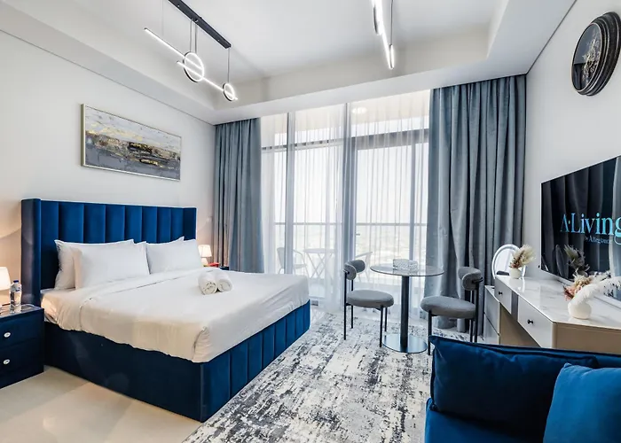 A Living - Luxury Studio Apartment In Aykon City Canal Views, Business Bay