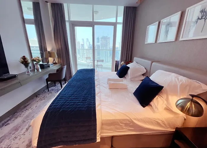 Furnished Apartment With Big Balcony, Full Canal View, High Floor