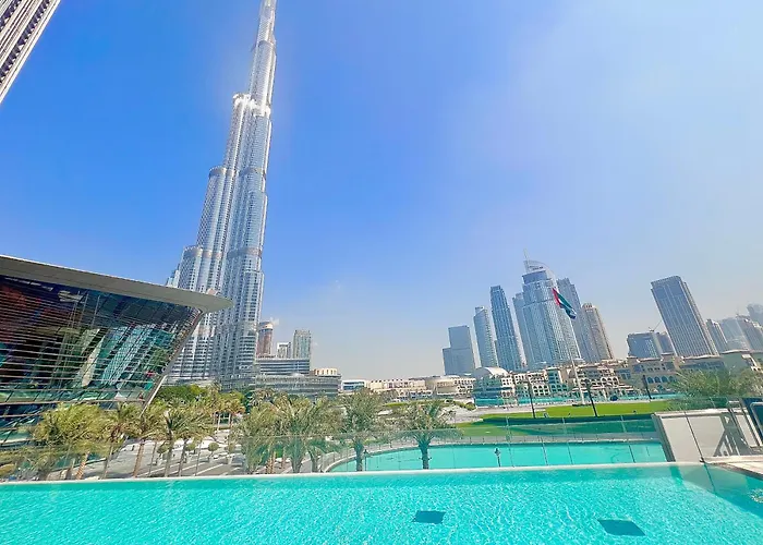 Luxury 1Br 5Min To Dubai Mall Burj Khalifa View From Pool