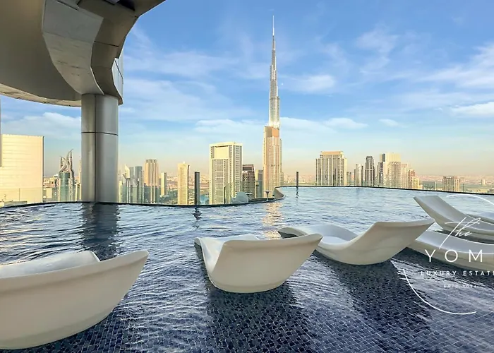 Panoramic Burj Khalifa And Sea View, Infinity Pool, Luxury 2Br