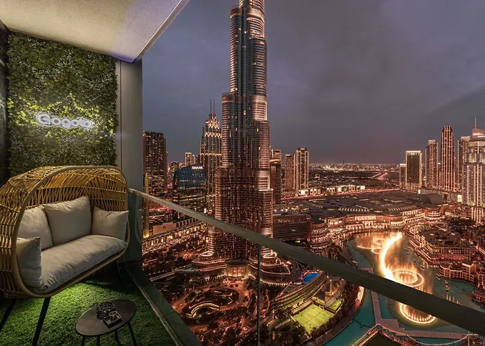 Luxury High Floor Burj Khalifa And Fountain View Apartment 5 Minute Walk Dubai Mall