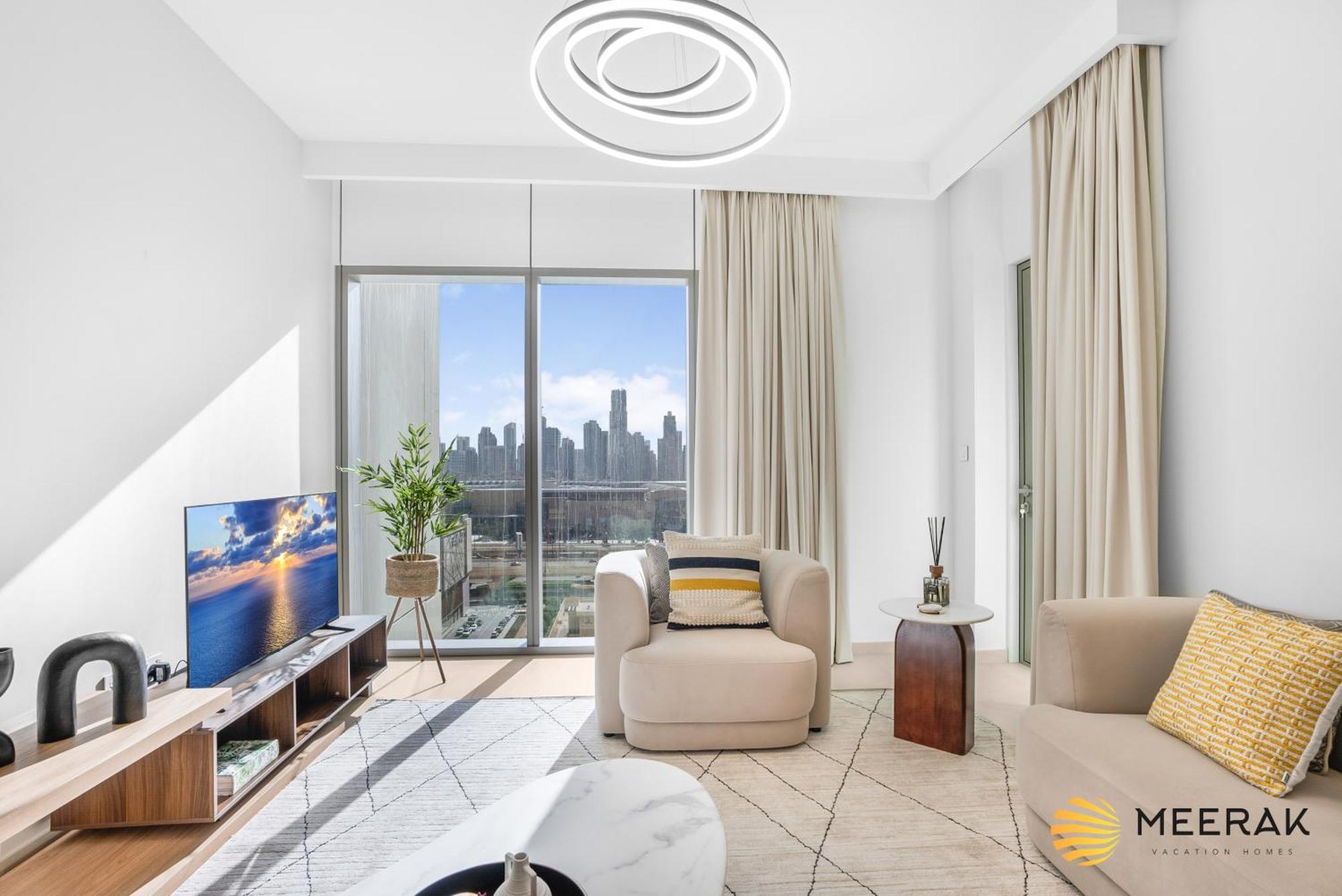Meerak Homes - Burj Khalifa And Fountain View Downtown Elegance 2 Bed , Free Wifi, Parking, Gym And Pool Dubaï
