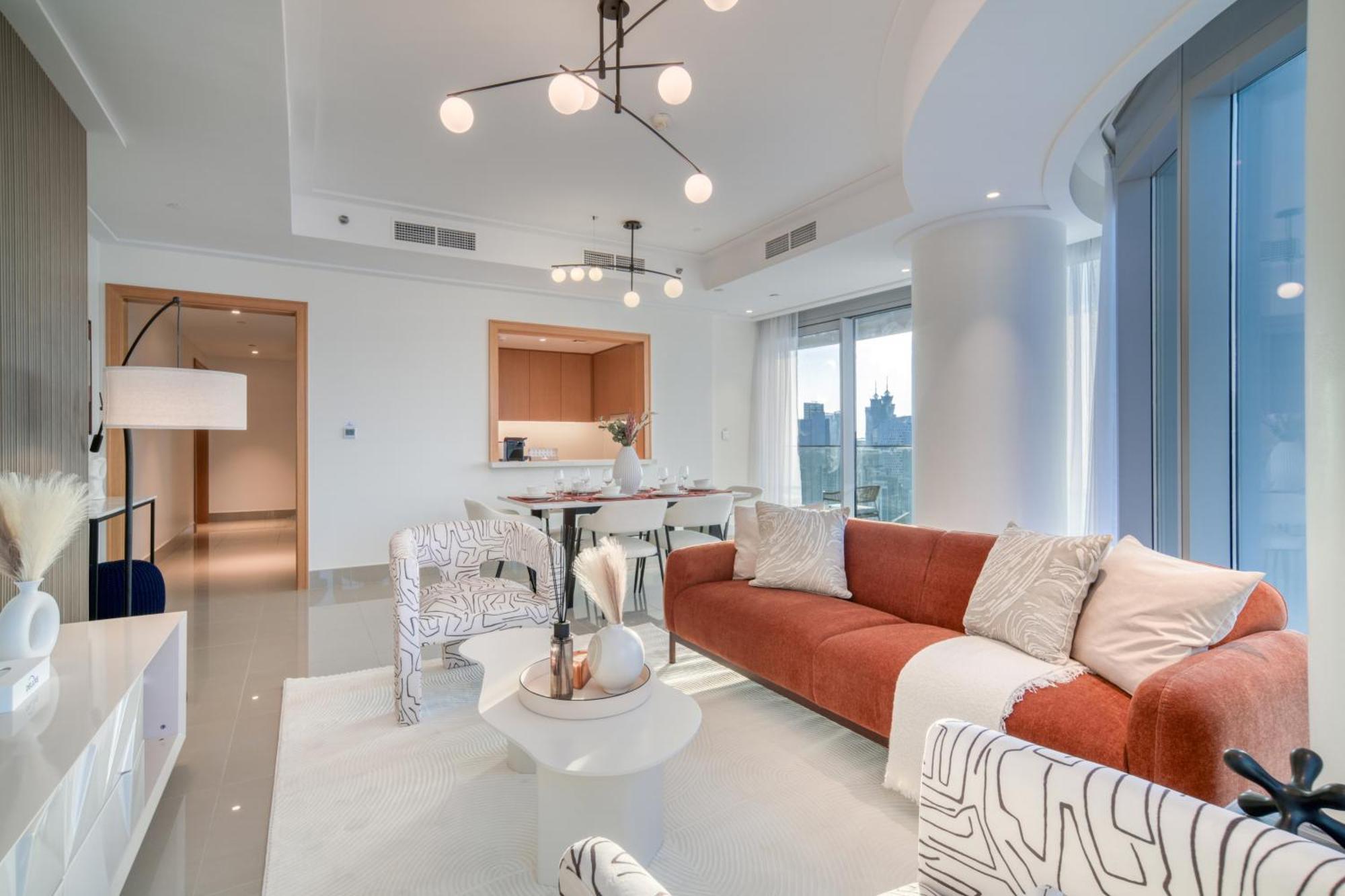 Downtown Luxury - Stunning Burj Khalifa & Sea View - 5 Minutes Walk To Mall Apartamento Dubái