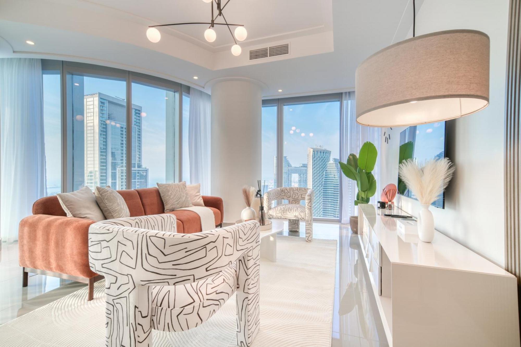 Downtown Luxury - Stunning Burj Khalifa & Sea View - 5 Minutes Walk To Mall Apartamento Dubái