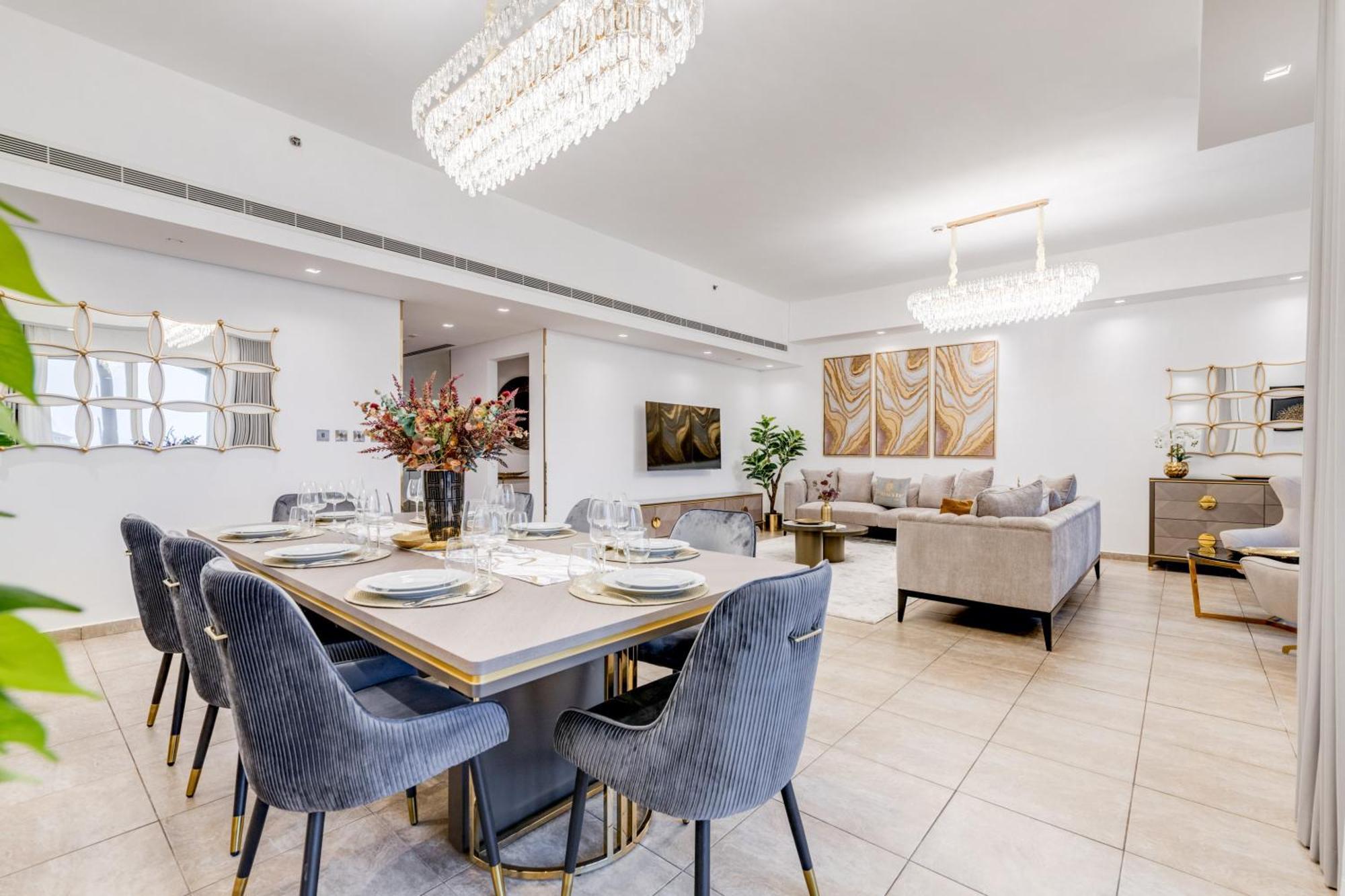 Globalstay. Luxury 3 Bedroom + Maid Townhouse With Sea View Dubái