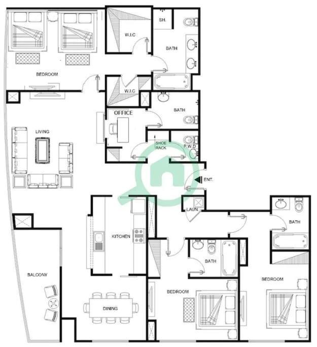 Panoramic Burj&fountain View 3 En-suite Br+office Dubaï