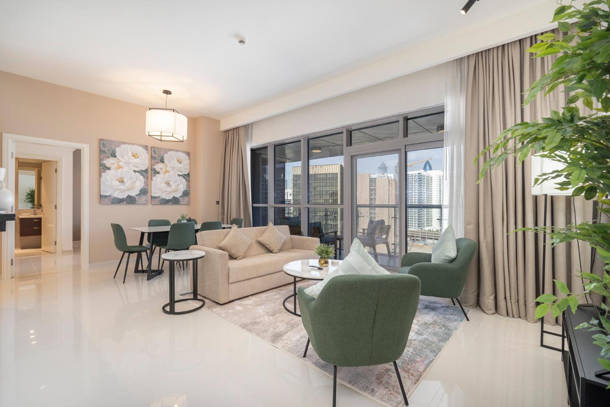 Stylish Stayz Beautiful Modern With Burj Khalifa Views Appartement Dubaï