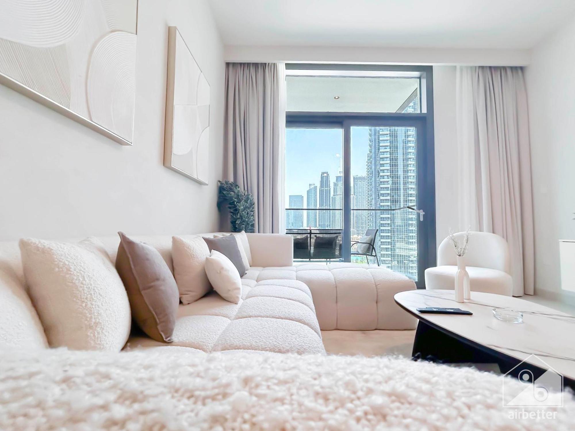Luxury Burj Crown 4bedroom Balcony & Downtown View Appartement *