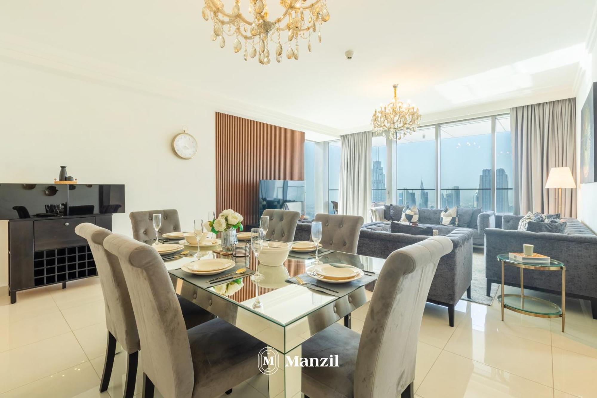 Manzil - 3br In Boulevard Point Connected To Mall With Incredible View Of Burj Khalifa Dubái