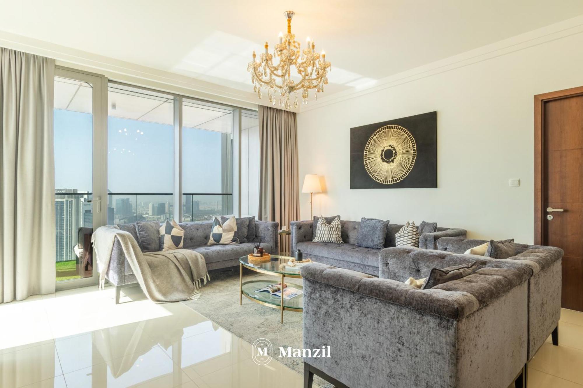Manzil - 3br In Boulevard Point Connected To Mall With Incredible View Of Burj Khalifa *