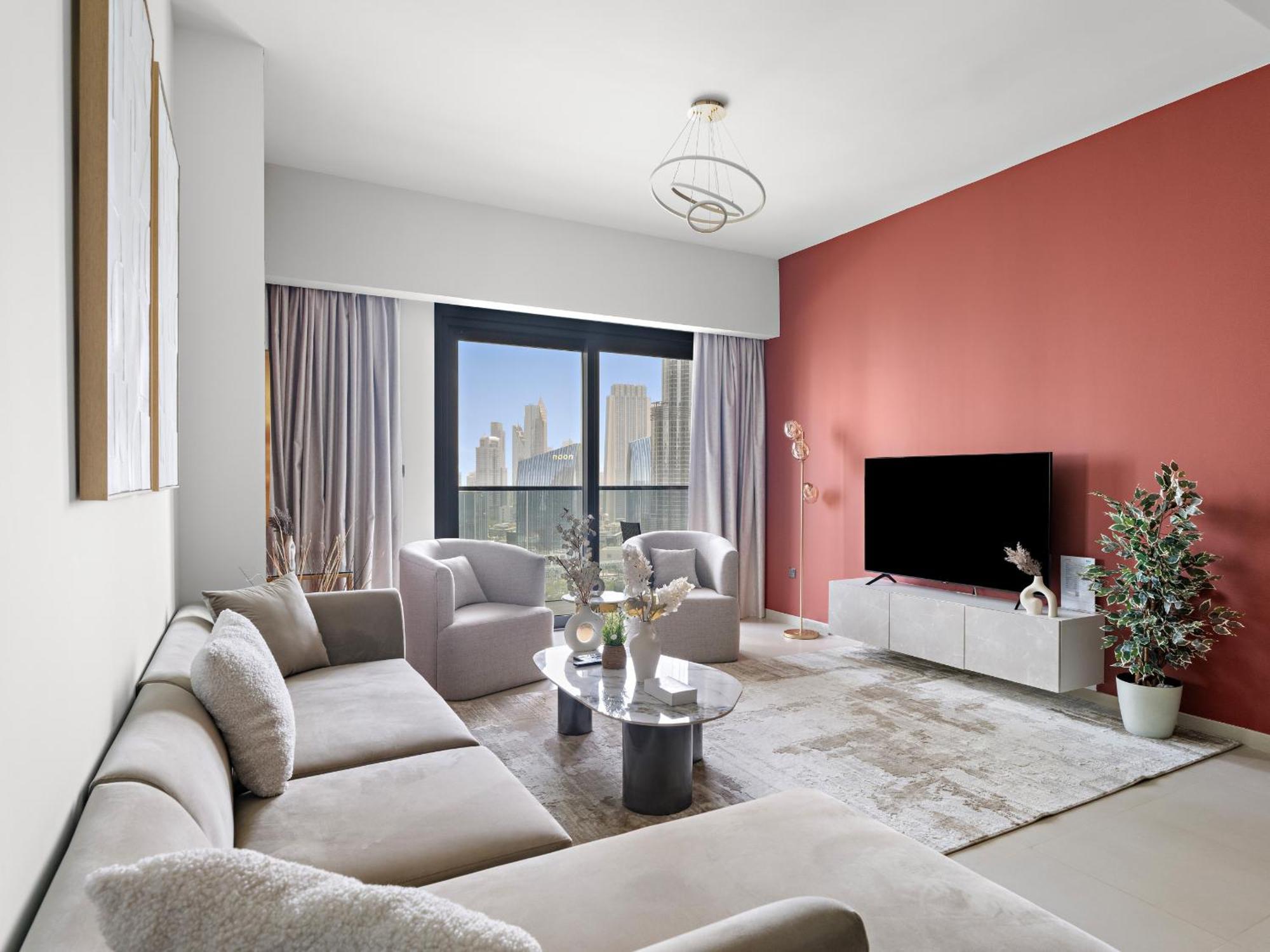 Apartamento Vibrant 3bdr Plus 1 Guest In Downtown With Burj Khalifa View