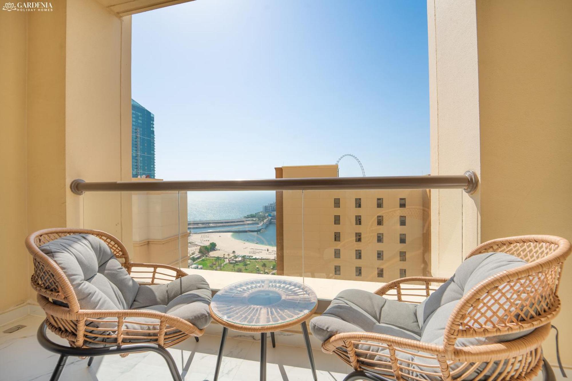 Jbr Amwaj 4 , Upgraded Sea And Ain Views, 2m Walk To By Gardenia Suitse *