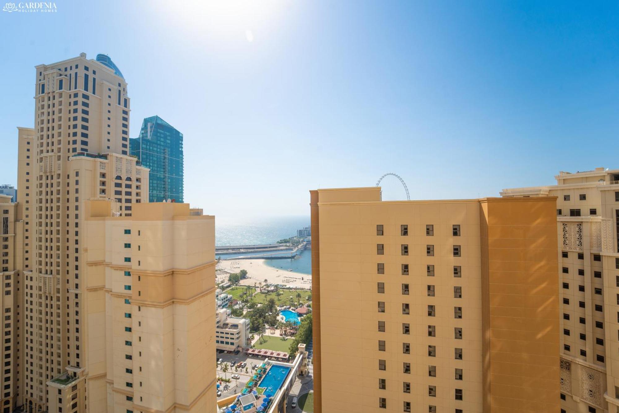 Jbr Amwaj 4 , Upgraded Sea And Ain Views, 2m Walk To By Gardenia Suitse Apartamento
