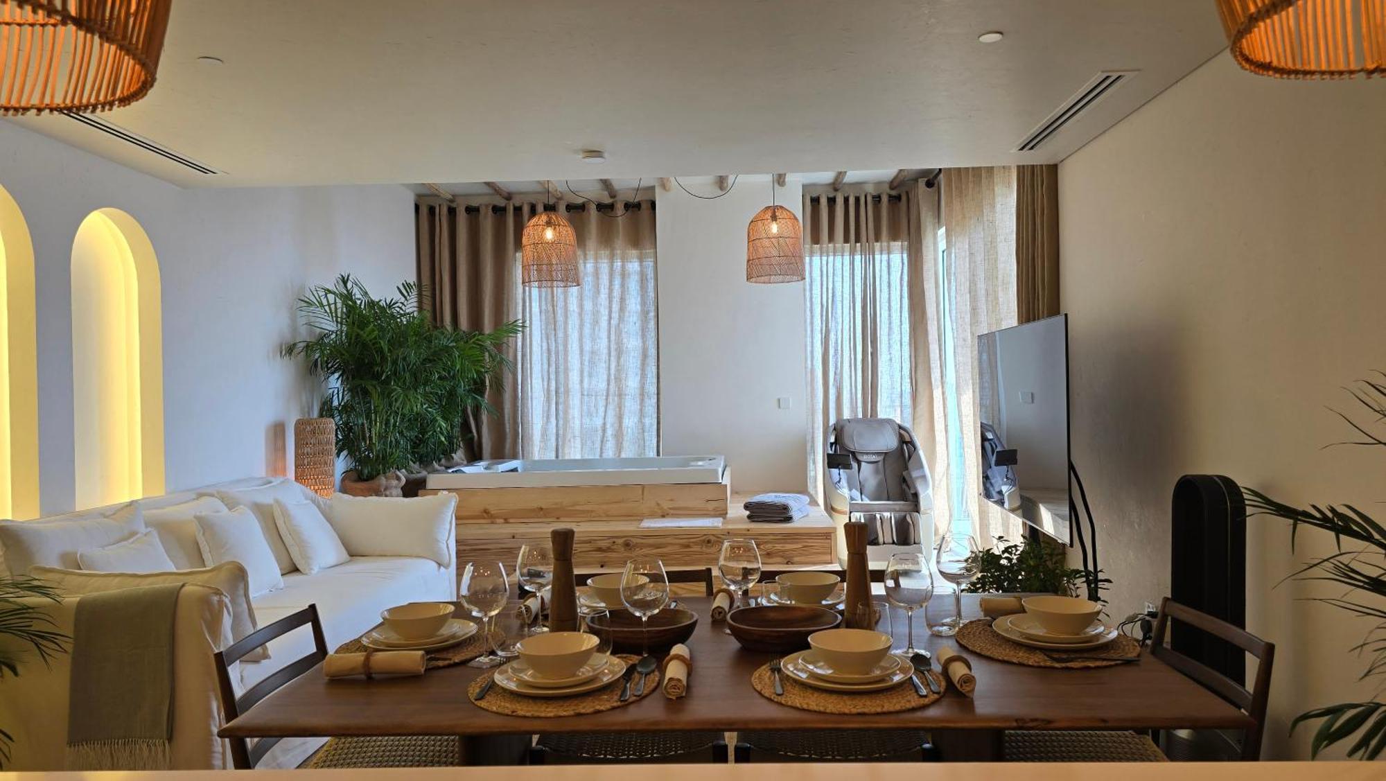 Appartement Luxury 2br Biophilic Retreat With Private Jacuzzi, Massage Chair & Infinity Pool *