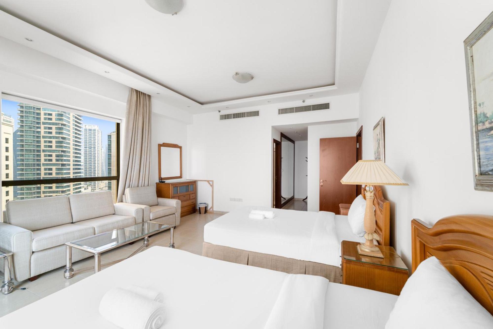 Elegant 3br Full Sea View Only 2 Minute Walk To Jbr Beach Appartamento *