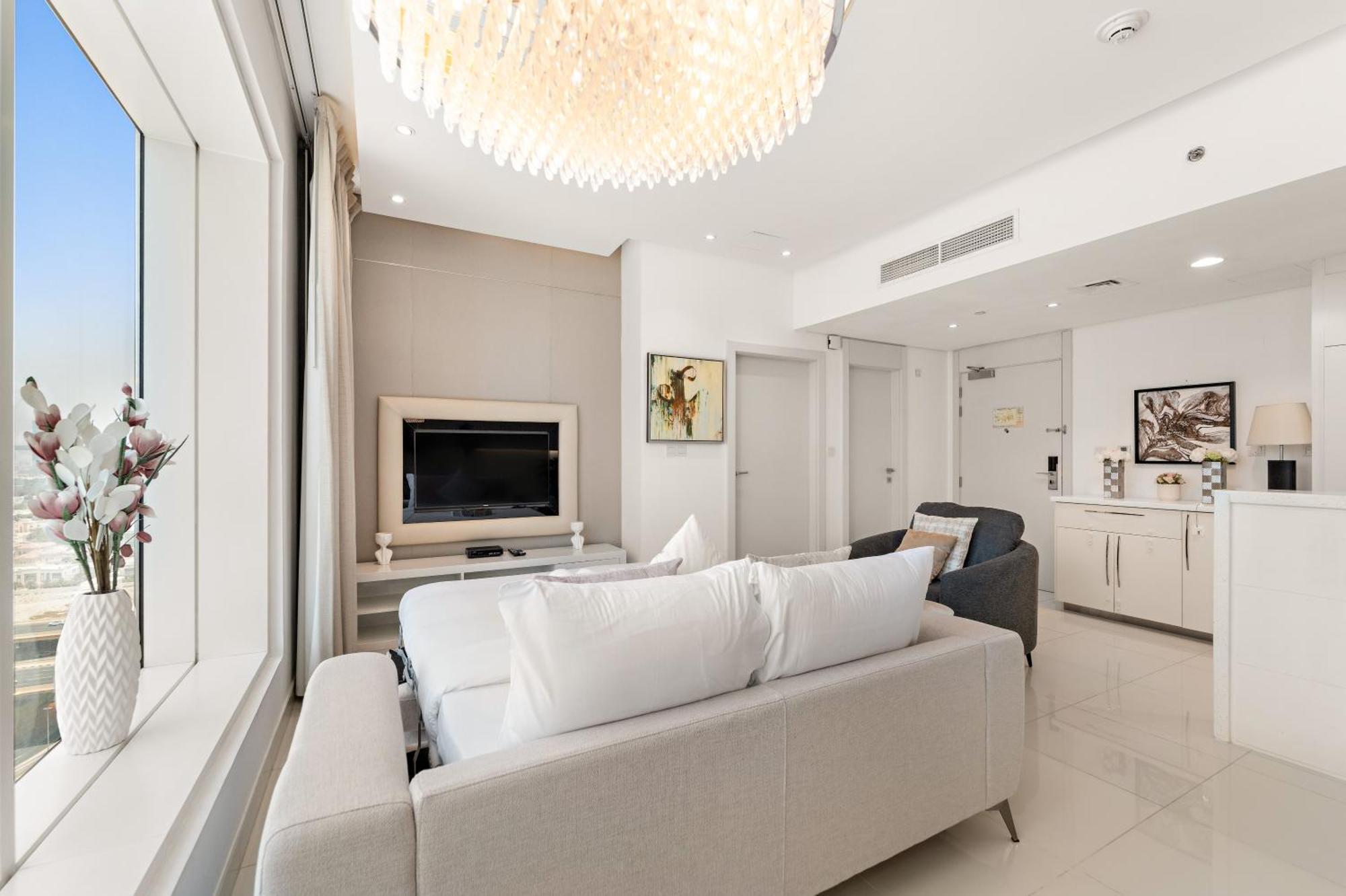 Appartement 1br With A Sofa Bed, Pool, Gym & Burj Khalifa View *