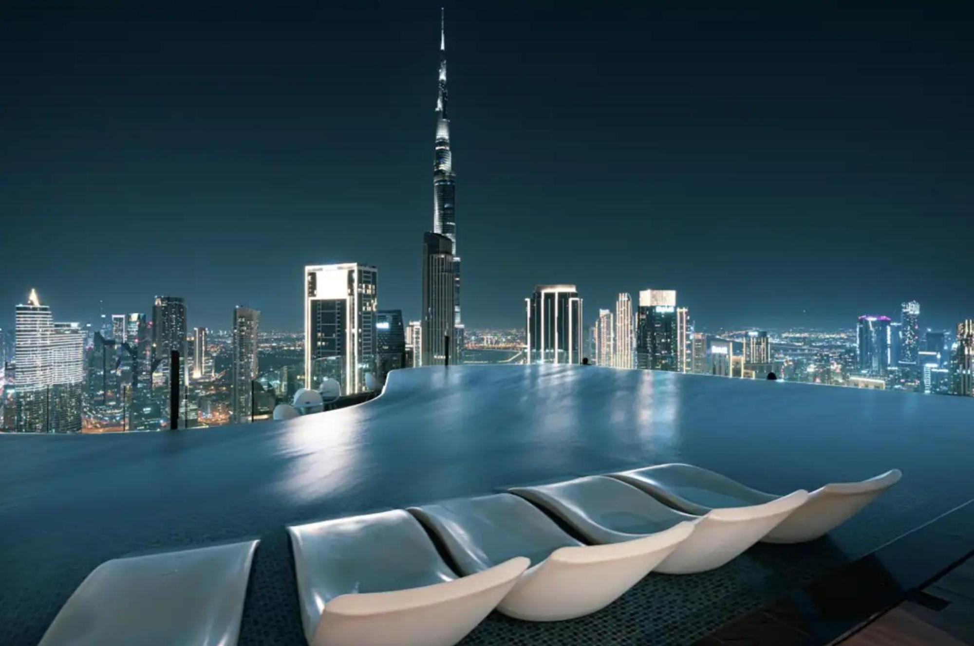 High Floor In 5 Star With Infinity Pool Burj View Gym Sauna Appartamento Dubai