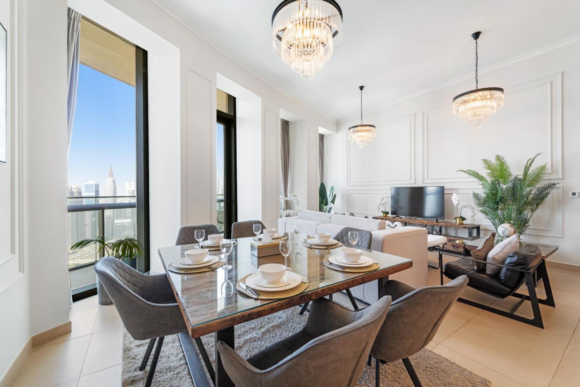 First Class 2br With Full Skyline & Sea View Apartamento Dubái