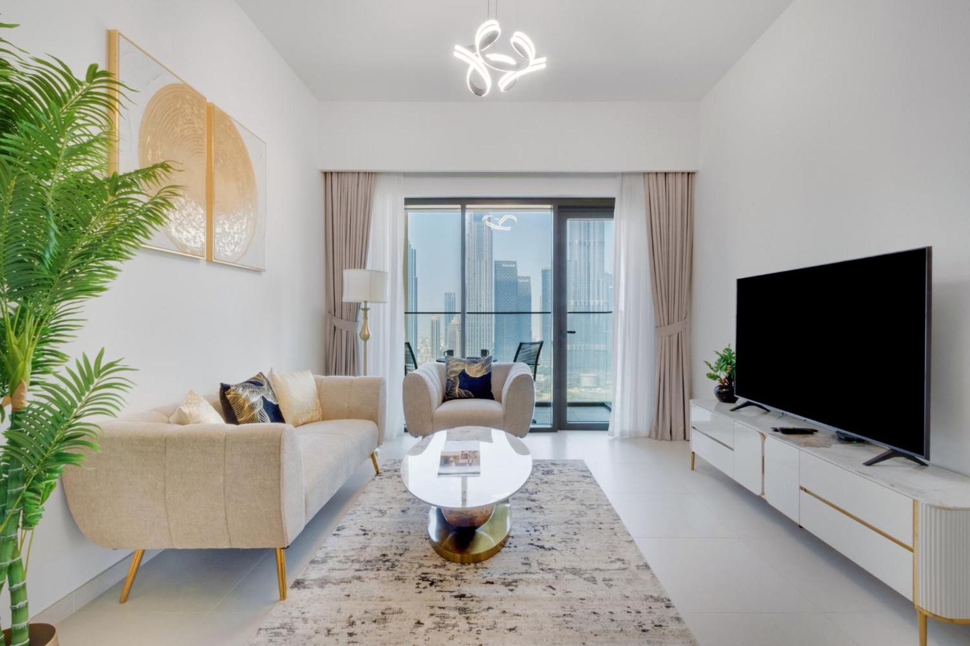 Apartamento Full Burj Khalifa & Fountain View, 3-min To Mall, High Floor, Burj Royale By Emaar *