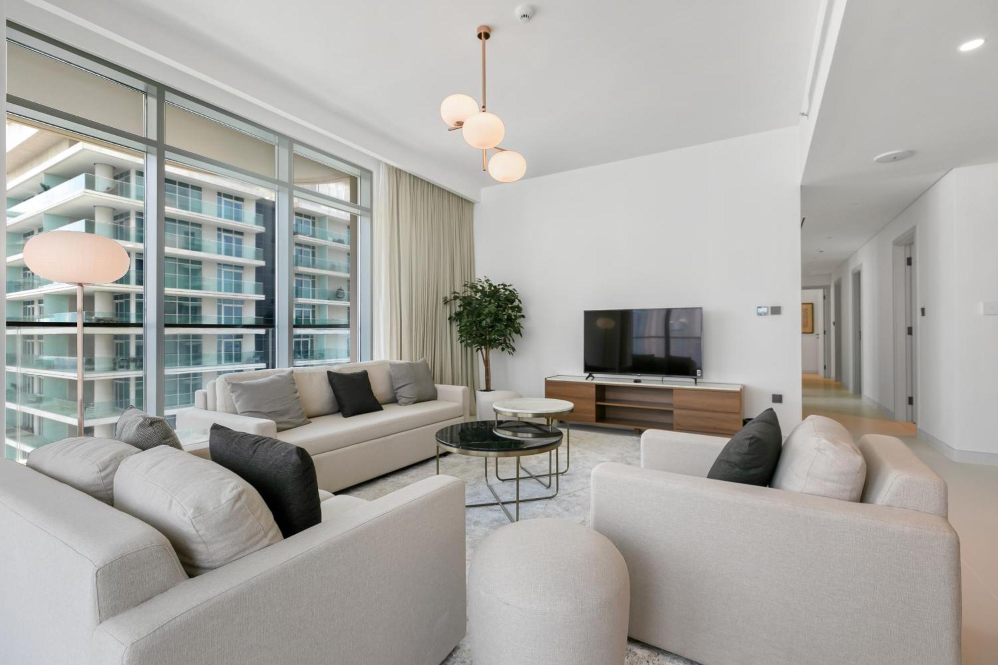 Keysplease Marina Vista 3 Bedroom Private Beach, Emaar Beachfront Apartment Dubai