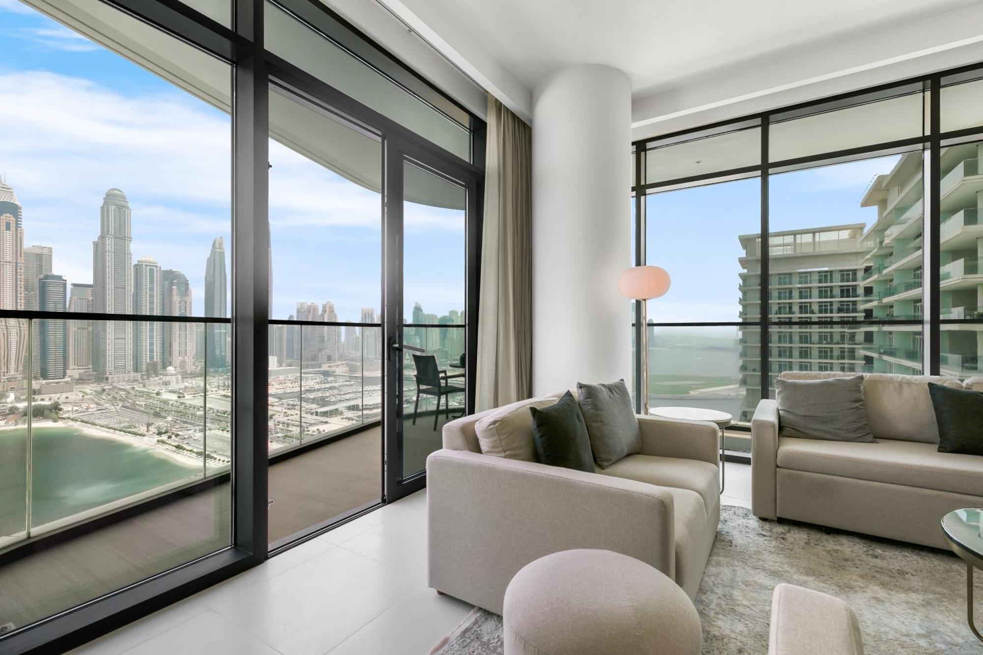 Keysplease Marina Vista 3 Bedroom Private Beach, Emaar Beachfront Apartment