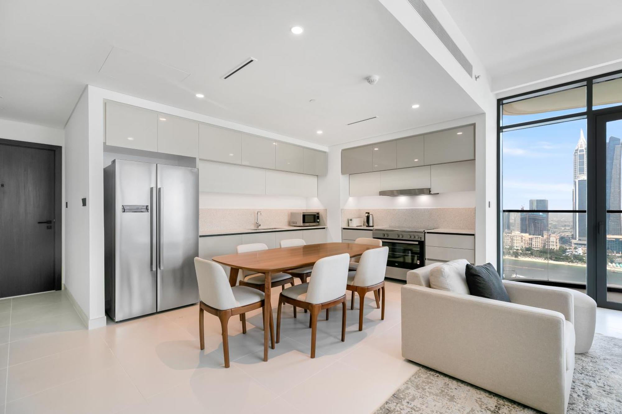 Keysplease Marina Vista 3 Bedroom Private Beach, Emaar Beachfront Apartment