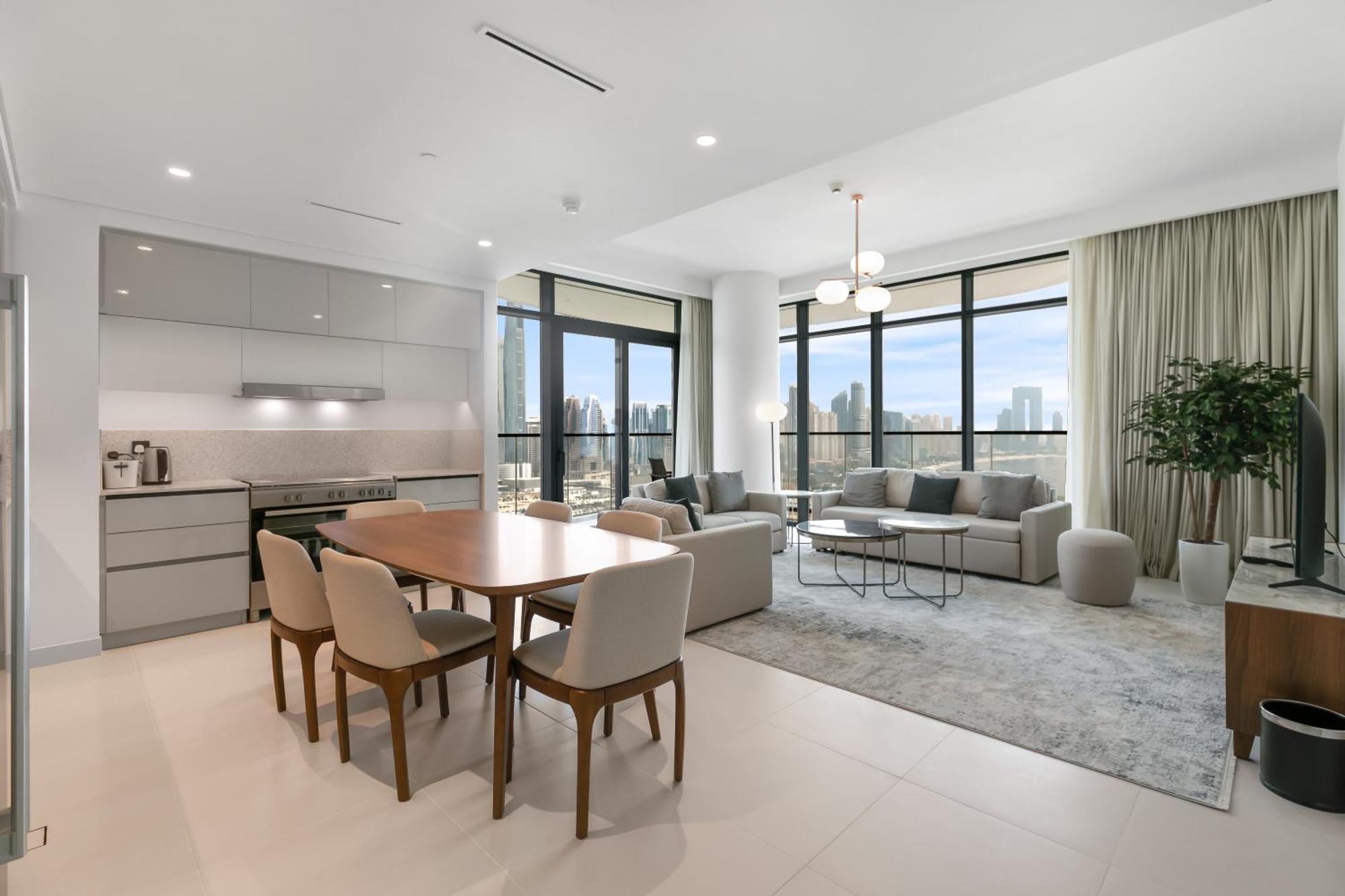 Keysplease Marina Vista 3 Bedroom Private Beach, Emaar Beachfront Dubai