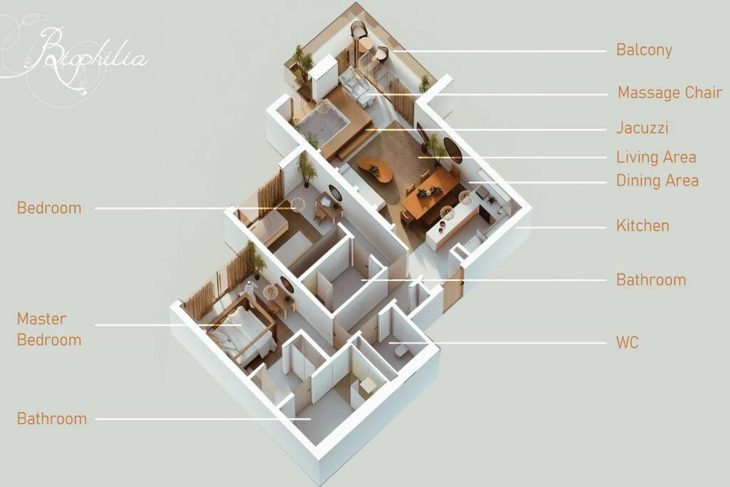 Luxury 2br Biophilic Retreat With Private Jacuzzi, Massage Chair & Infinity Pool Dubaï