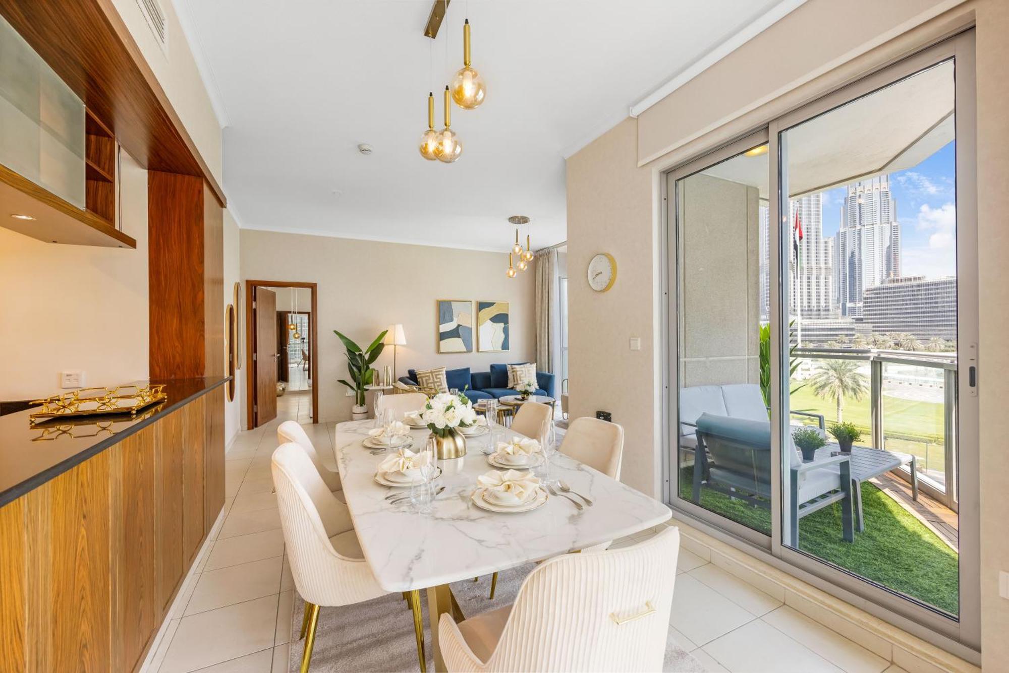 Apartment Durrani Homes - The Luxe 3br With Burj Khalifa And Fountain View - Third Without Partition Dubai