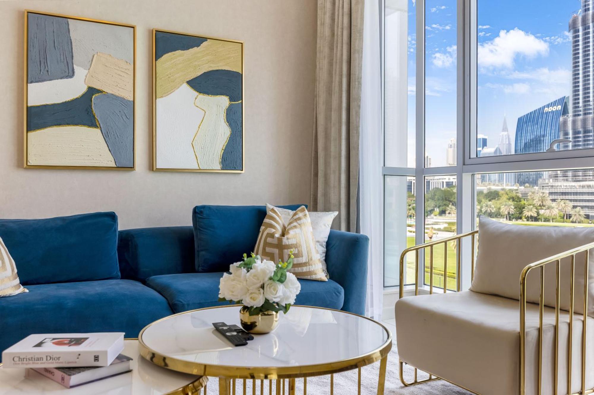 Durrani Homes - The Luxe 3br With Burj Khalifa And Fountain View - Third Without Partition * Dubai