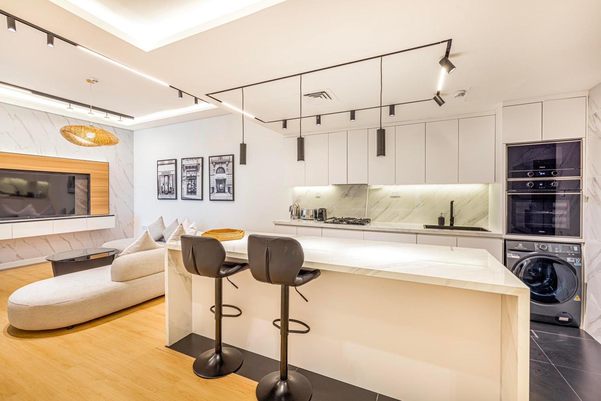 Apartamento Daniels Serene 3br With Palm View At Marina Pinnacle Dubái