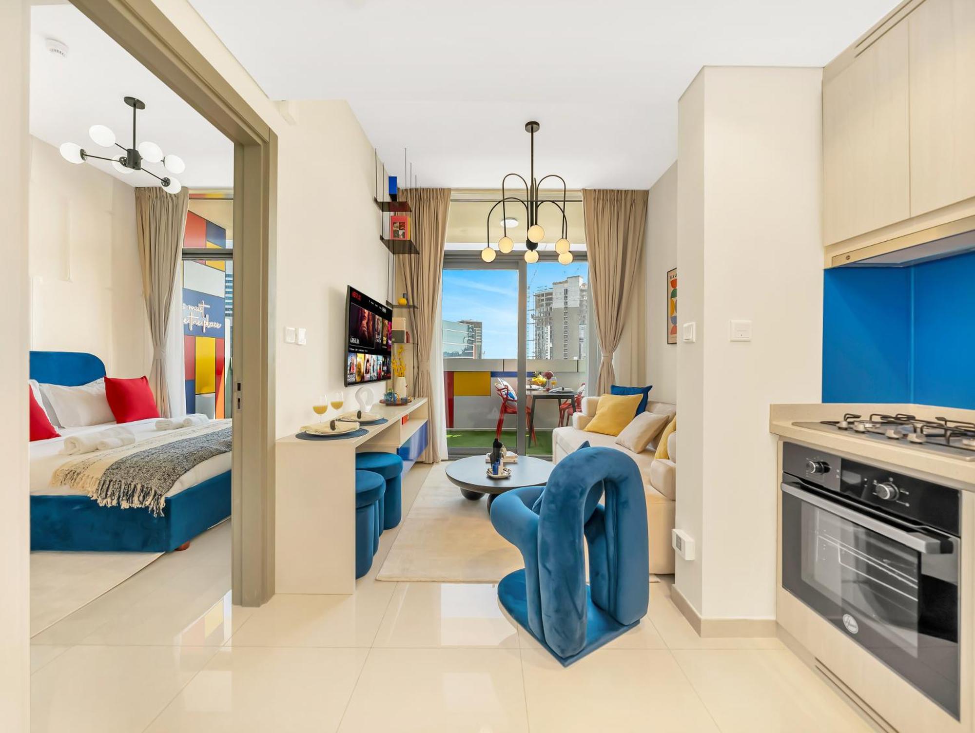 Apartemen New 1br, Burj Khalifa View, Floor, 8min To Mall Dubai