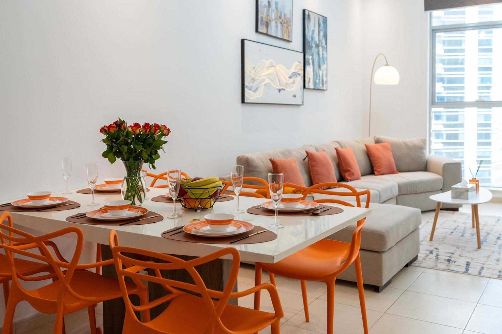 Sky View Marina - 2br - Private Beach - Cityapartmentstay Dubái