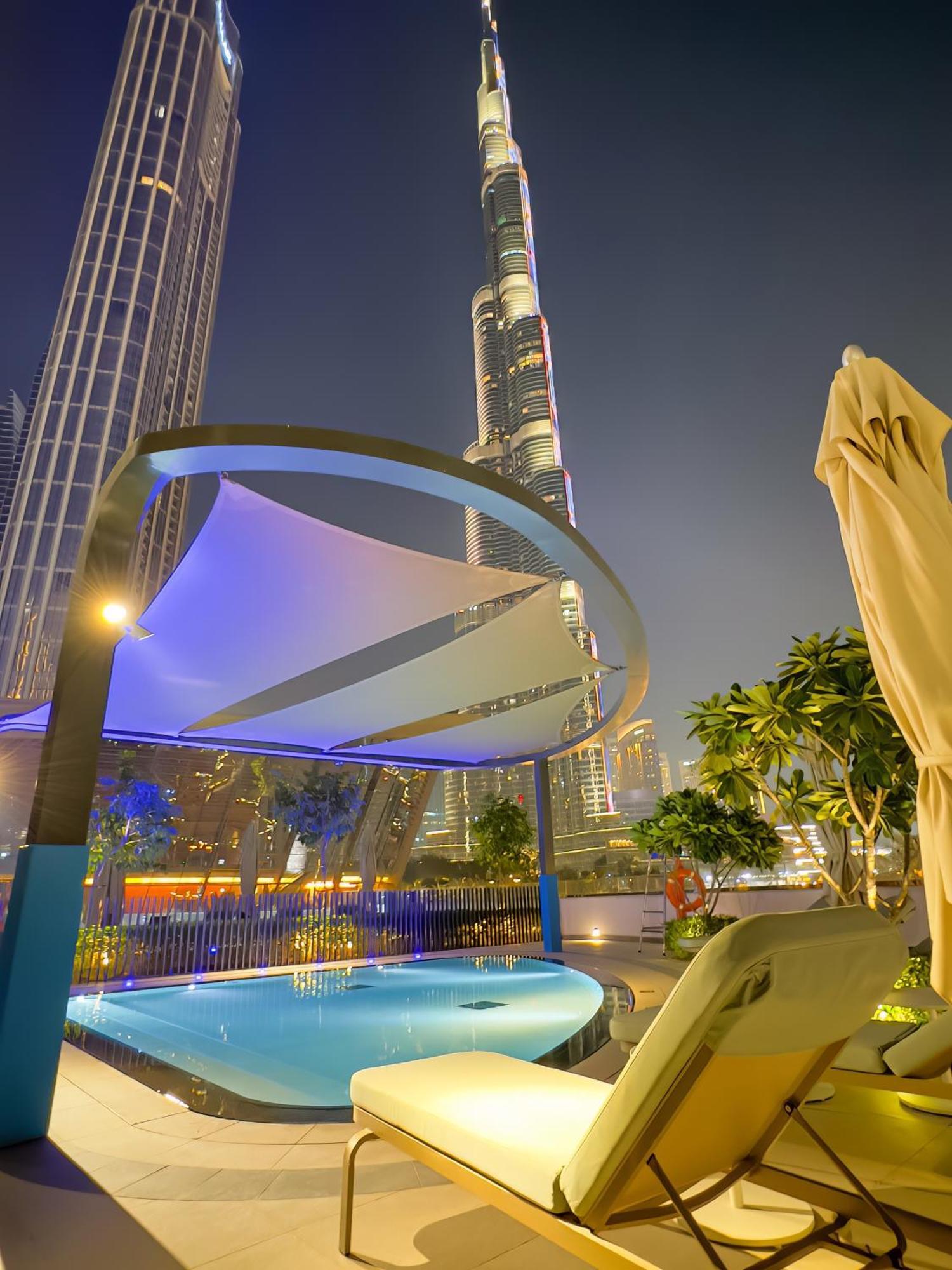 Aparthotel Luxury 1br 5min To Mall Burj Khalifa View From Pool