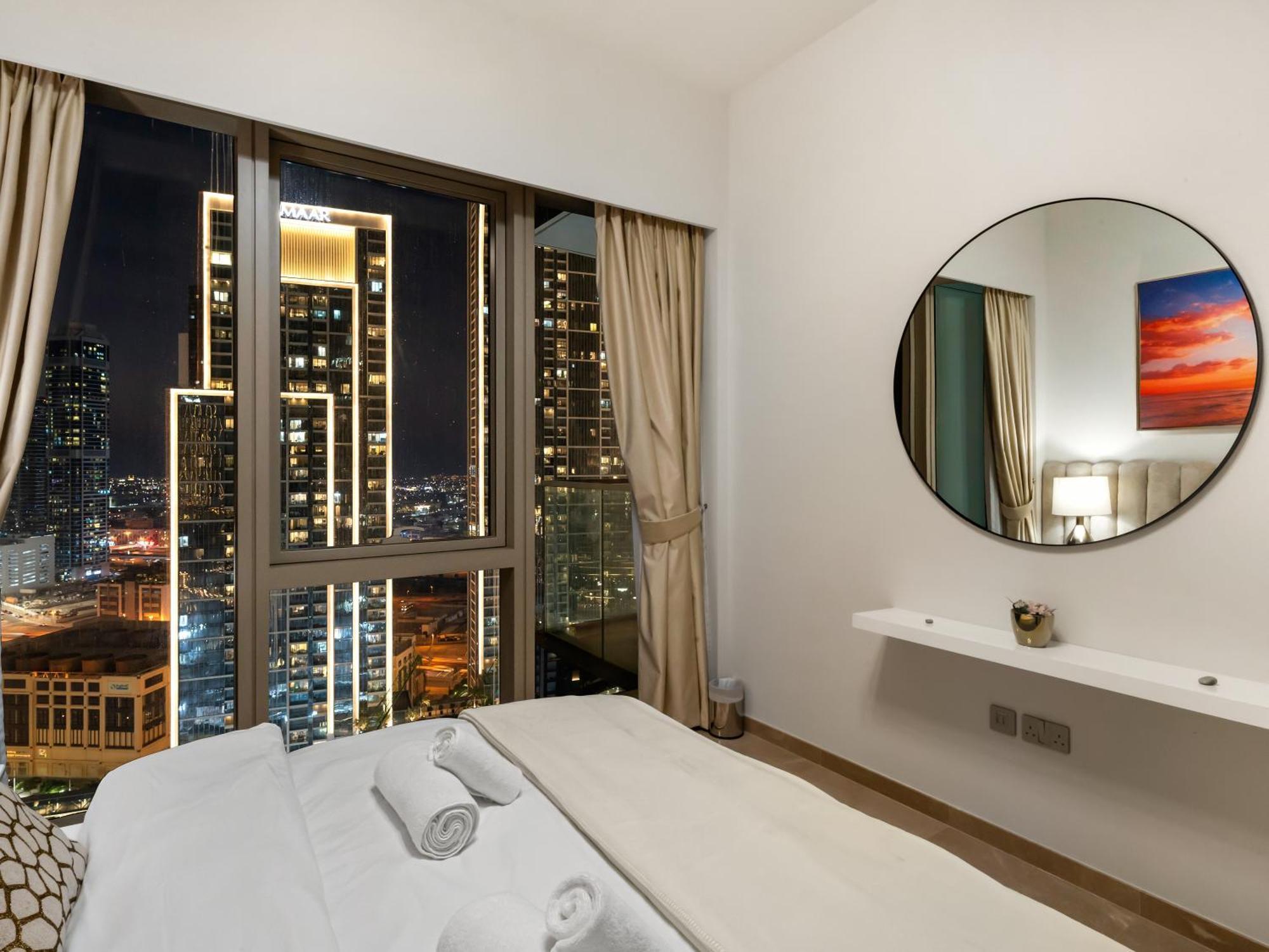 Aparthotel Luxury 1br 5min To Mall Burj Khalifa View From Pool