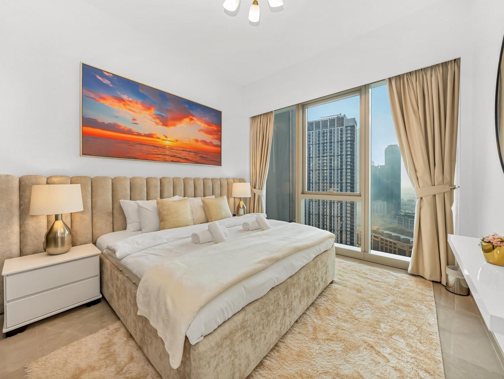 Luxury 1br 5min To Mall Burj Khalifa View From Pool 5* Dubai