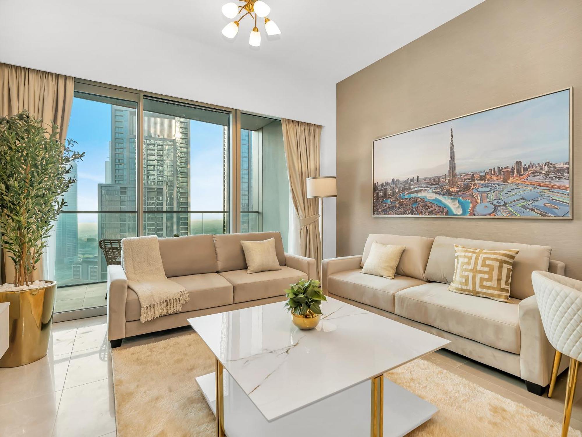Aparthotel Luxury 1br 5min To Mall Burj Khalifa View From Pool 5*