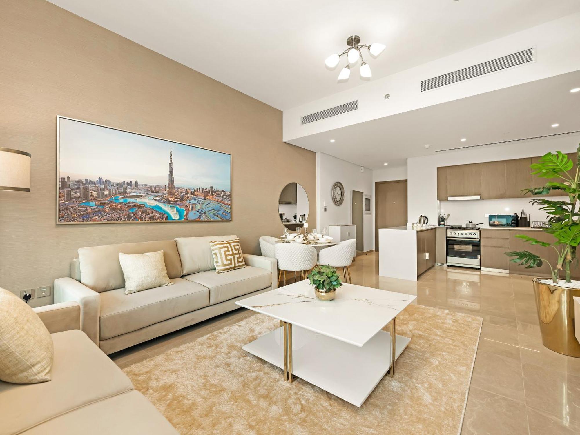 Luxury 1br 5min To Mall Burj Khalifa View From Pool Dubai